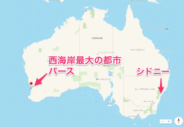 オーストラリア パース地図