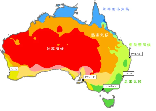 Australia climate map